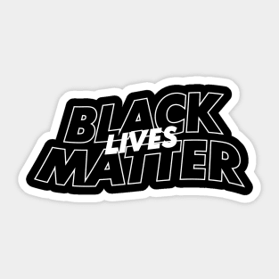 Black Lives matter white Sticker